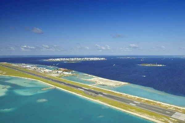 Male International Airport and Male, Maldives, Indian Ocean, Asia