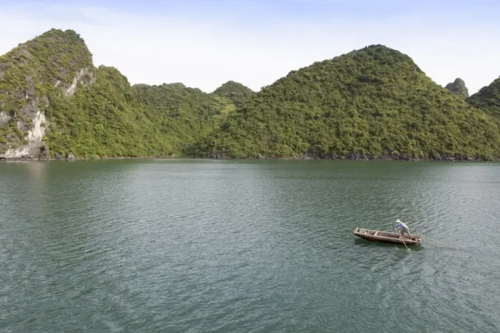 Framed Print : A man in a fishing boat, Ha Long Bay, UNESCO World Heritage Site, Vietnam, Indochina, Southeast Asia, Asia Framed Print : A man in a fishing boat, Ha Long Bay, UNESCO World Heritage Site, Vietnam, Indochina, Southeast Asia, Asia