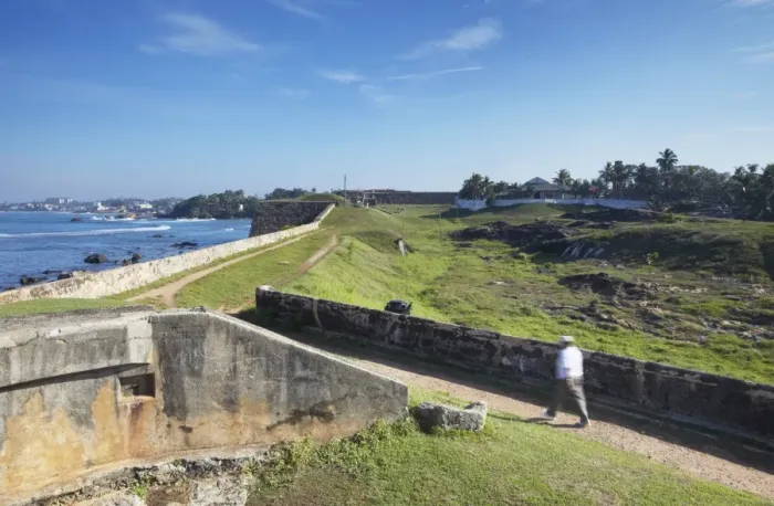 Framed Print : Man walking on Fort ramparts, Galle, UNESCO World Heritage Site, Southern Province, Sri Lanka, Asia Framed Print : Man walking on Fort ramparts, Galle, UNESCO World Heritage Site, Southern Province, Sri Lanka, Asia