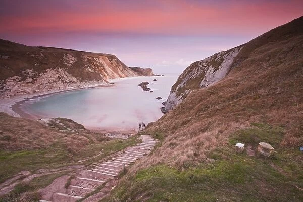 Man Of War Cove on the Jurassic Heritage Coastline, UNESCO World Heritage Site, Dorset, England, United Kingdom, Europe