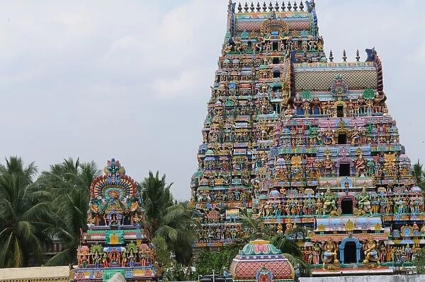 Manargudi temple gopuram, Manargudi, Tamil Nadu, India, Asia