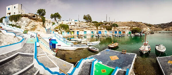 Mandrakia traditional fishing village, Milos, Cyclades, Aegean Sea, Greek Islands, Greece