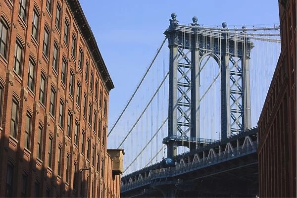 Manhattan Bridge from DUMBO, Brooklyn, New York City, New York, United States of America