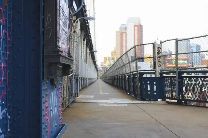 Framed Print : Manhattan Bridge walkway, New York City, New York, United States of America Framed Print : Manhattan Bridge walkway, New York City, New York, United States of America