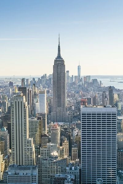 Manhattan skyline and Empire State Building, New York City, United States of America