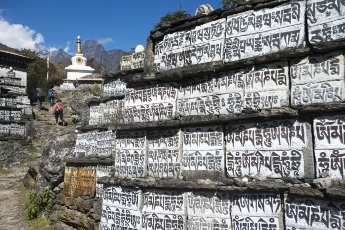 Framed Print : Mani stones inscribed with an ancient Buddhist mantra decorate the trail to Everest Base Camp Framed Print : Mani stones inscribed with an ancient Buddhist mantra decorate the trail to Everest Base Camp