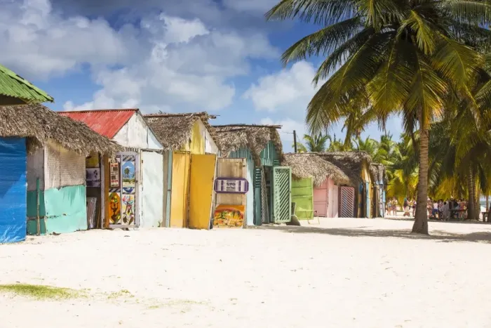 Framed Print : Mano Juan, a picturesque fishing village, Saona Island, Parque Nacional del Este Framed Print : Mano Juan, a picturesque fishing village, Saona Island, Parque Nacional del Este