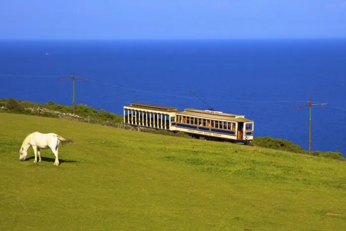 Framed Print : Manx Electric Railway, Isle of Man, Europe Framed Print : Manx Electric Railway, Isle of Man, Europe