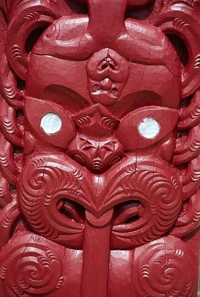 Maori Carving, Waitangi, Runanga, New Zealand