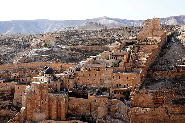 Mar Saba, one of the oldest continuously inhabited monasteries in the world, eastern Judean Desert, Israel, Middle East