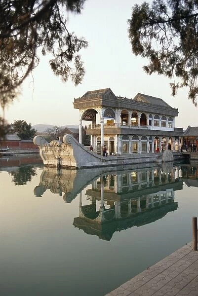 The Marble Boat on the lake at the Summer Palace, China