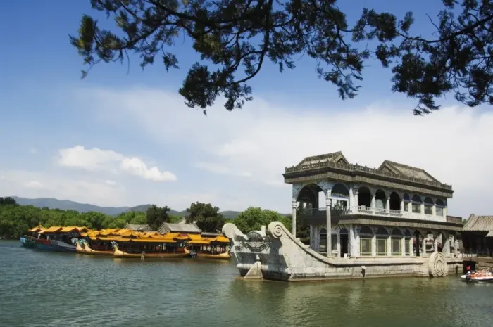 Framed Print : The Marble Boat at Yihe Yuan (The Summer Palace), UNESCO World Heritage Site Framed Print : The Marble Boat at Yihe Yuan (The Summer Palace), UNESCO World Heritage Site