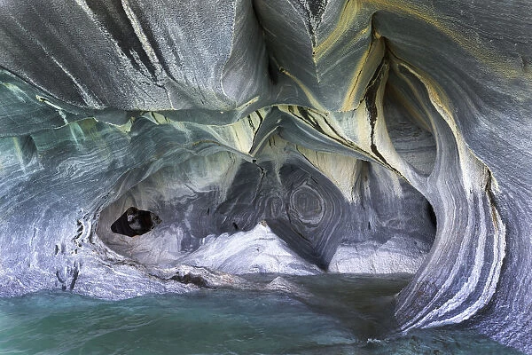 Marble Caves Sanctuary caused by water erosion, General Carrera Lake