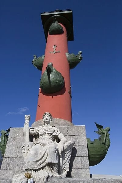 Marble Figure Represents the Neva River, Rostral Column, UNESCO World Heritage Site, St