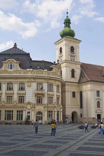 Mare square, Sibiu, Transylvania, Romania, Europe