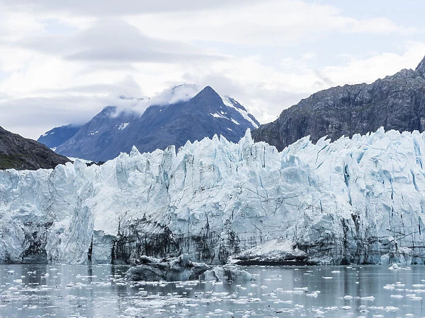 The Margerie Glacier, whose face is retreating, in Glacier Bay National Park, Southeast Alaska, USA