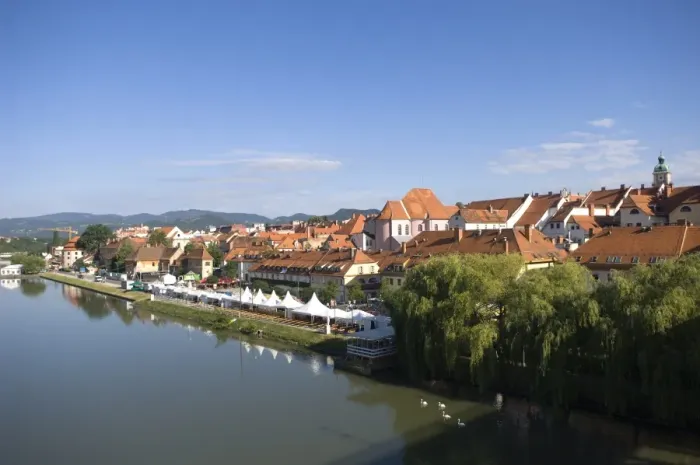 Framed Print : Maribor on the River Drava, Slovenia, Europe Framed Print : Maribor on the River Drava, Slovenia, Europe