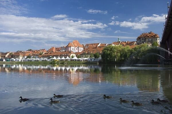 Maribor and River Drava, Slovenia, Europe