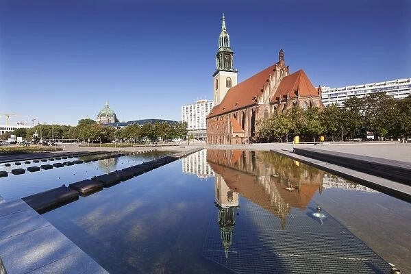 Marienkirche church, Alexanderplatz, Berliner Cathedral, Berlin Mitte, Berlin, Germany