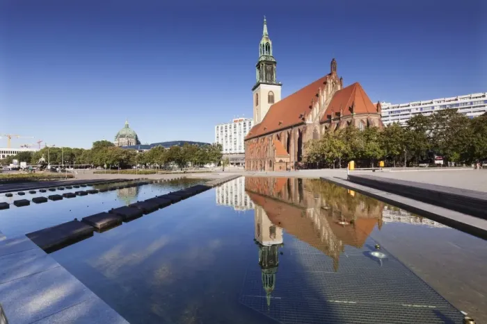 Framed Print : Marienkirche church, Alexanderplatz, Berliner Cathedral, Berlin Mitte, Berlin, Germany Framed Print : Marienkirche church, Alexanderplatz, Berliner Cathedral, Berlin Mitte, Berlin, Germany