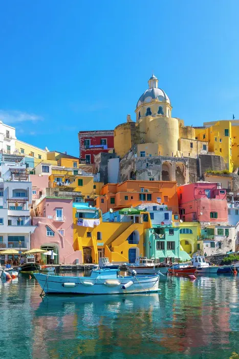Framed Print : Marina di Corricella, Procida, Flegrean Islands, Campania, Italy, Europe Framed Print : Marina di Corricella, Procida, Flegrean Islands, Campania, Italy, Europe