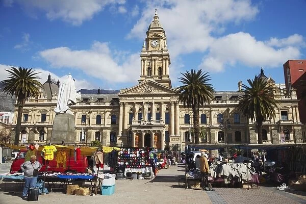 Market outside City Hall, City Bowl, Cape Town, Western Cape, South Africa, Africa