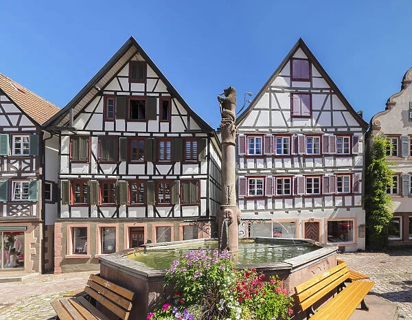 Market Place, Schiltach, Black Forest, Kinzigtal Valley, Baden-Wurttemberg, Germany