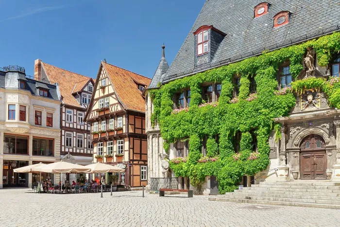 Framed Print : Market Place with Town Hall, Quedlinburg, Harz, Saxony-Anhalt, Germany, Europe Framed Print : Market Place with Town Hall, Quedlinburg, Harz, Saxony-Anhalt, Germany, Europe