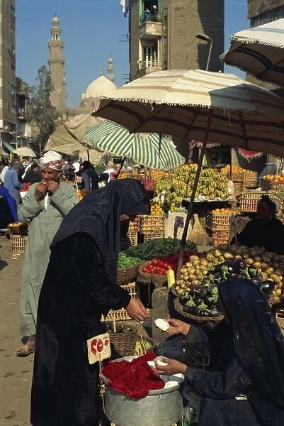 Market scene near the Citadelle, Cairo, Egypt, North Africa, Africa