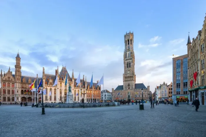 Framed Print : Market square and the Belfry, Historic center of Bruges, UNESCO World Heritage Site, Belgium, Europe Framed Print : Market square and the Belfry, Historic center of Bruges, UNESCO World Heritage Site, Belgium, Europe