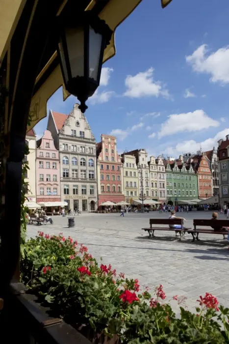 Framed Print : Market Square from cafe, Old Town, Wroclaw, Silesia, Poland, Europe Framed Print : Market Square from cafe, Old Town, Wroclaw, Silesia, Poland, Europe