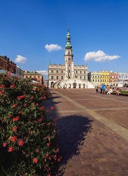 Market Square and City Hall, Old Town, UNESCO World Heritage Site, Zamosc, Lublin Voivodeship