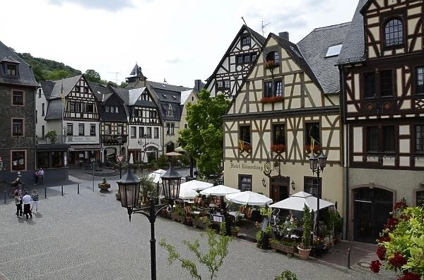 Market Square, Oberwesel, Rhine Valley, Rhineland-Palatinate, Germany, Europe