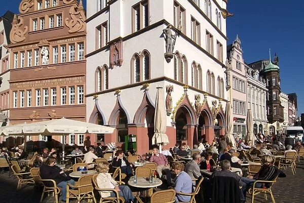 Market square, old town, Trier, Rhineland-Palatinate, Germany, Europe