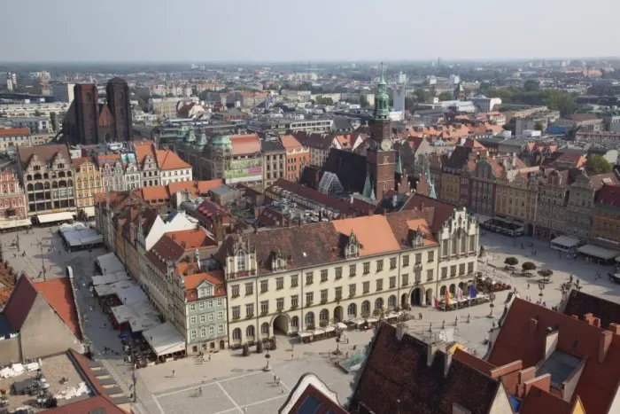 Framed Print : Market Square from St. Elisabeth Church, Old Town, Wroclaw, Silesia, Poland, Europe Framed Print : Market Square from St. Elisabeth Church, Old Town, Wroclaw, Silesia, Poland, Europe
