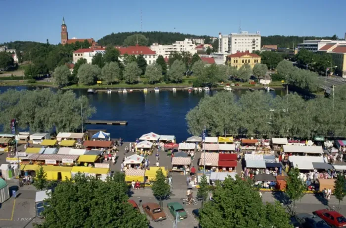 Framed Print : Market stalls around the harbour in the town of Savonlinna, Finland, Scandinavia, Europe Framed Print : Market stalls around the harbour in the town of Savonlinna, Finland, Scandinavia, Europe