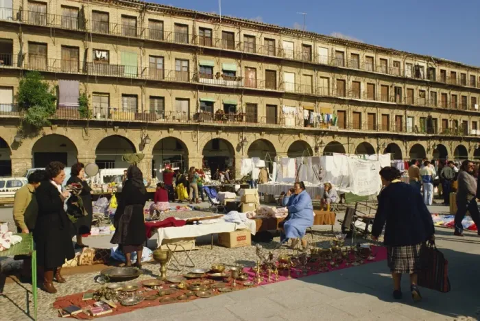 Framed Print : Market in the Town Square in Cordoba Framed Print : Market in the Town Square in Cordoba