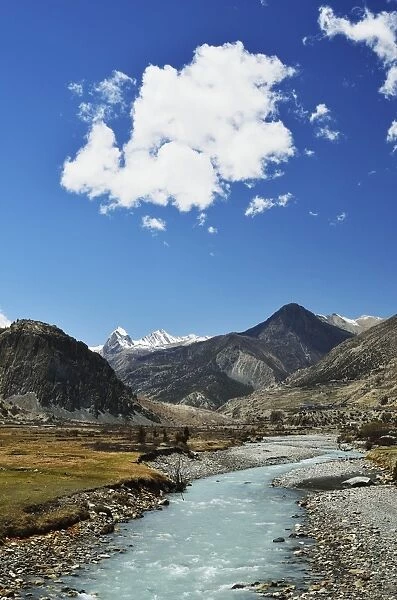 Marsyangdi River Valley, Annapurna Conservation Area, Gandaki, Western Region (Pashchimanchal), Nepal, Himalayas, Asia