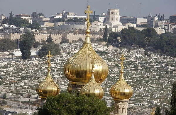 Mary Magdalene Russian Orthodox church on Mount of Olives, Jerusalem, Israel, Middle East