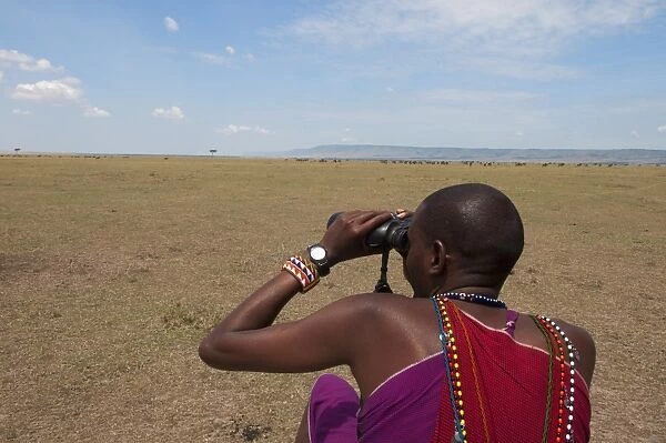Masai guide, Masai Mara, Kenya, East Africa, Africa