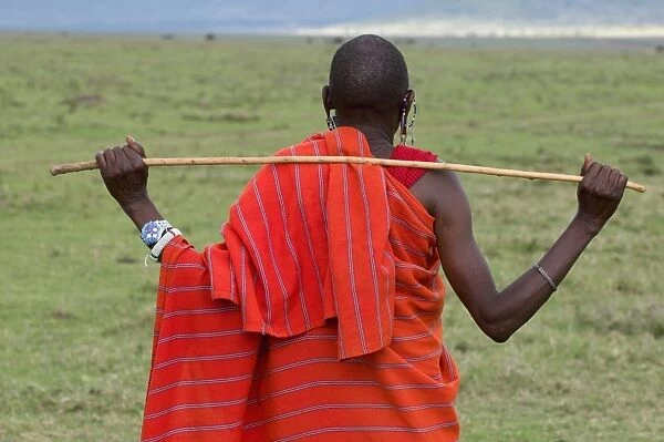 Masai man, Masai Mara, Kenya, East Africa, Africa