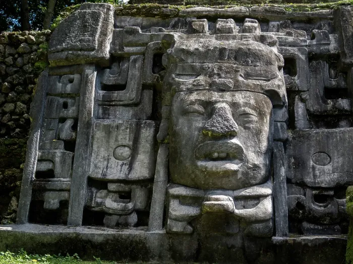 Framed Print : The Mask Temple at the Mesoamerican archaeological site of Lamanai (Submerged Crocodile), Belize Framed Print : The Mask Temple at the Mesoamerican archaeological site of Lamanai (Submerged Crocodile), Belize