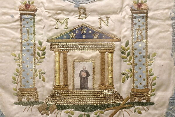 Masonic apron, Grande Loge de France, Paris, France, Europe