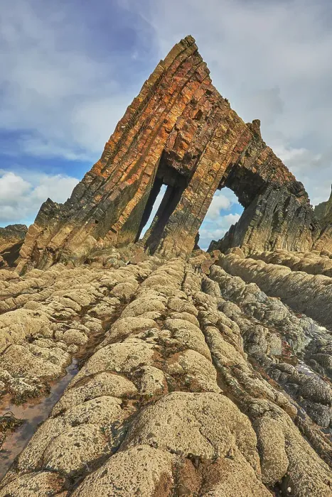 Framed Print : The massive triangle of Blackchurch Rock, on the north coast of Devon, near Clovelly, Devon, England, United Kingdom, Europe Framed Print : The massive triangle of Blackchurch Rock, on the north coast of Devon, near Clovelly, Devon, England, United Kingdom, Europe