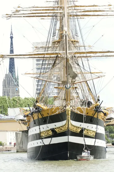 Framed Print : The three masted boat, Amerigo Vespucci from Italy during Armada 2008, Rouen