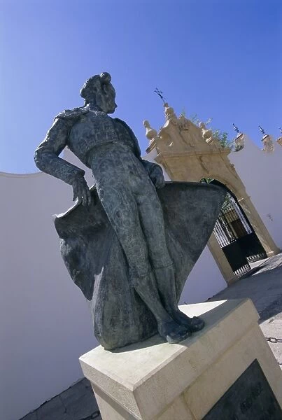 Matador statue outside the bull ring