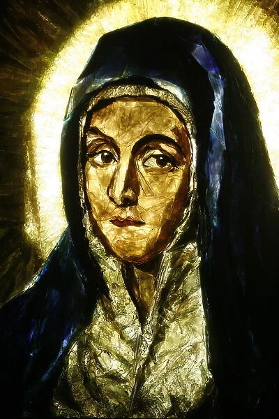 Detail of Mater Dolorosa by el Greco, Lourdes, Hautes Pyrenees, France, Europe