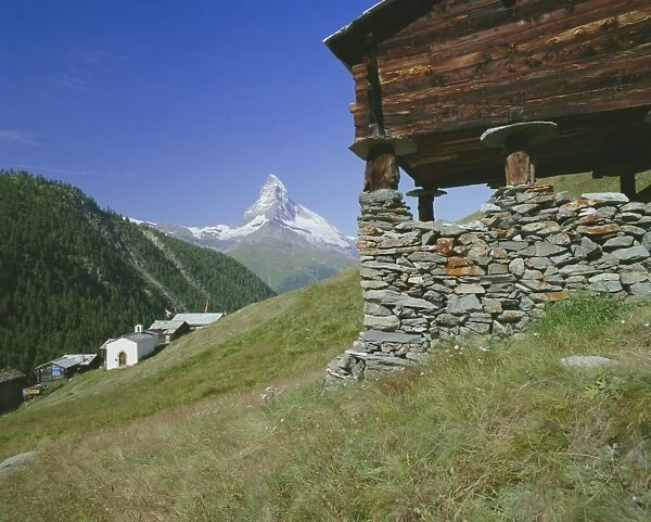 The Matterhorn mountain (4478m) from Findeln