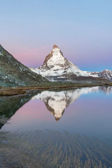 Framed Print : Matterhorn reflected in Riffelsee lake at dawn, Gornergrat, Zermatt, canton of Valais, Swiss Alps, Switzerland, Europe Framed Print : Matterhorn reflected in Riffelsee lake at dawn, Gornergrat, Zermatt, canton of Valais, Swiss Alps, Switzerland, Europe