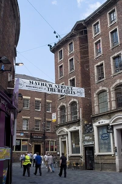 Matthew Street, site of the original Cavern Club where the Beatles first played
